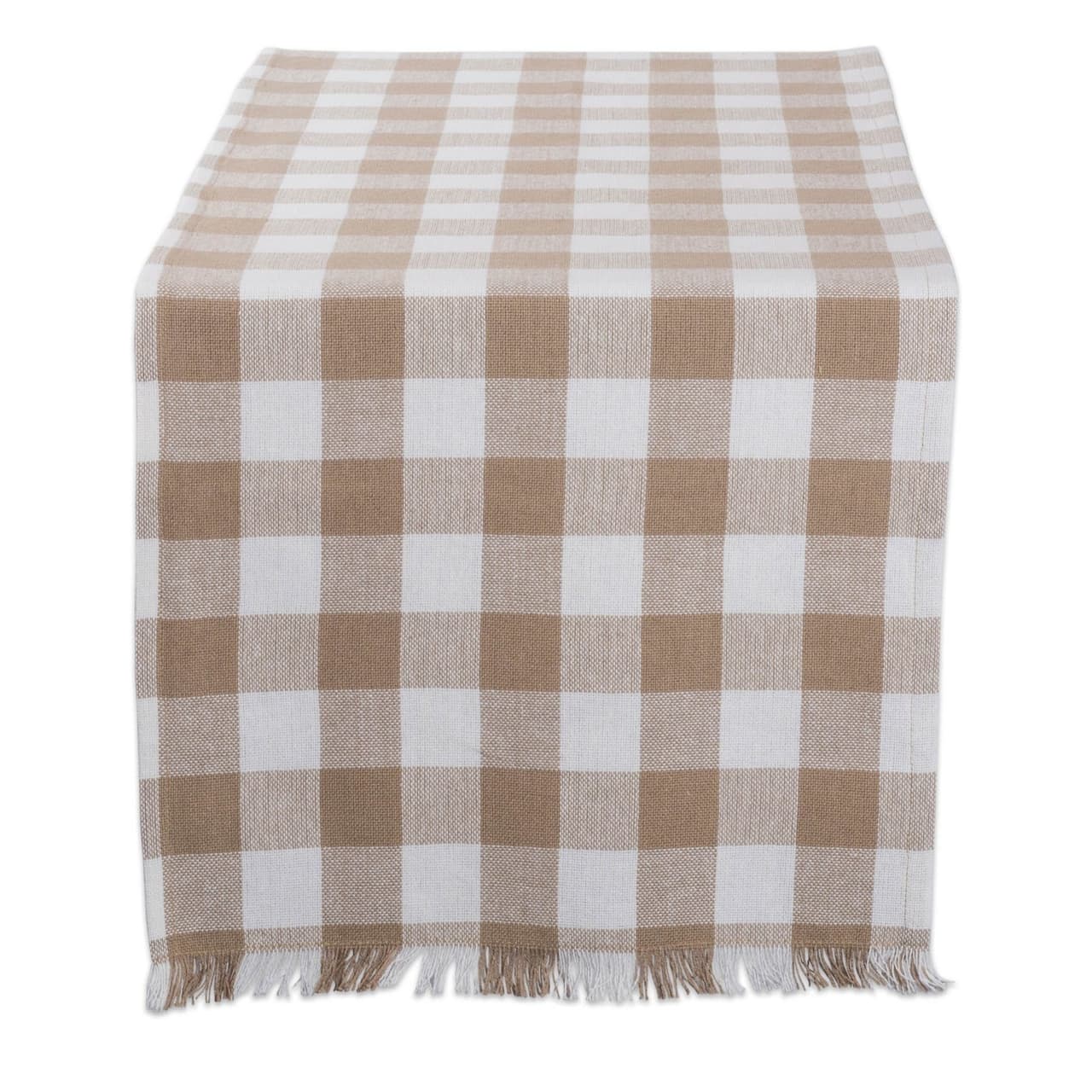 DII® 108" Heavyweight Check Fringed Table Runner